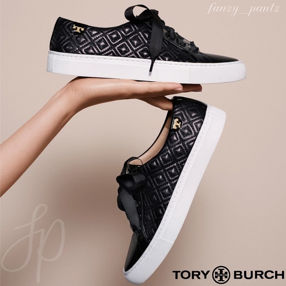 tory burch black tennis shoes
